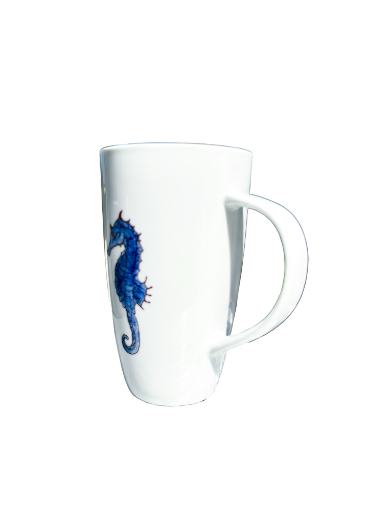 Coastal Blue Seahorse Mug