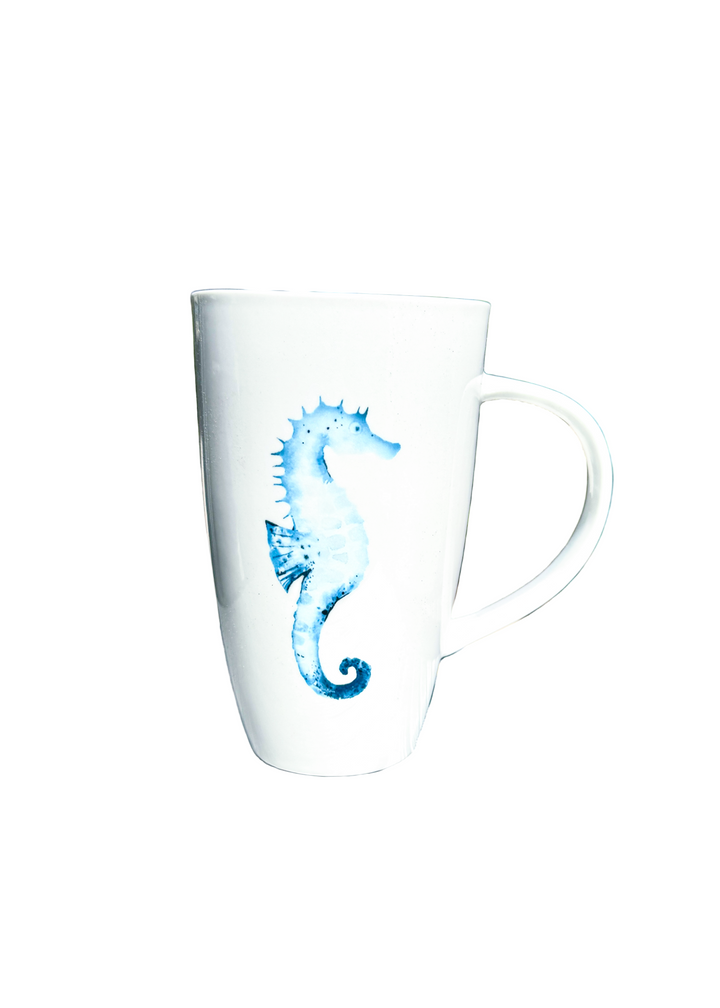 Coastal Blue Seahorse Mug