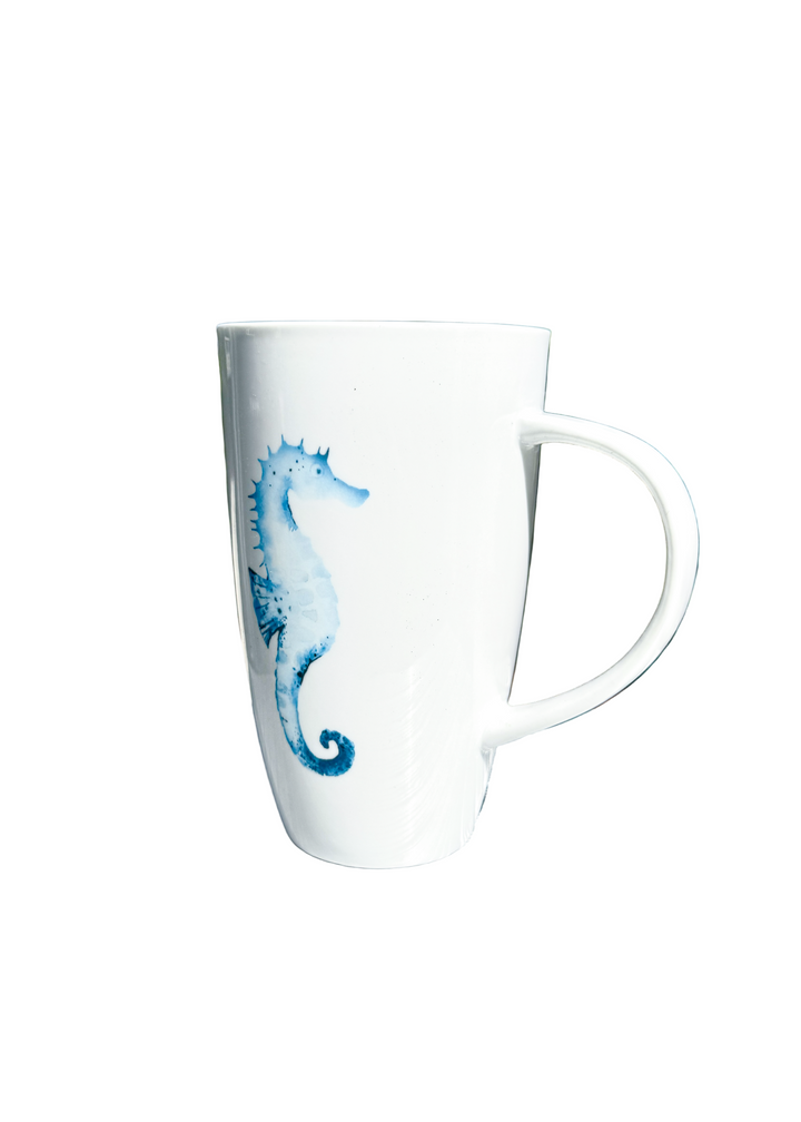 Coastal Blue Seahorse Mug