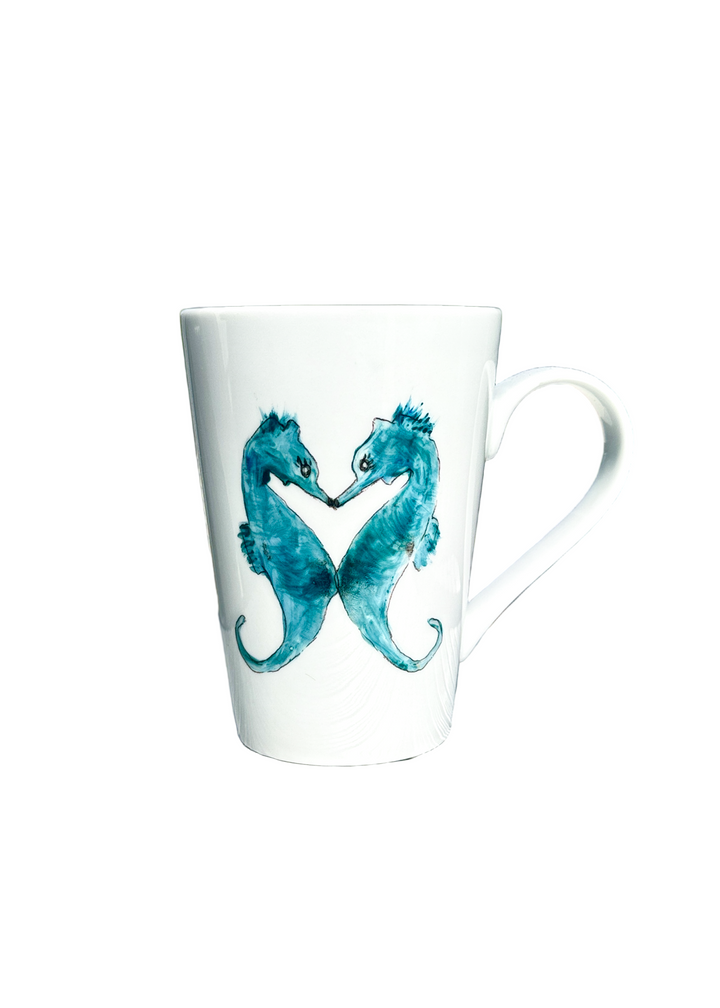 Coastal Seahorses Mug in Teal