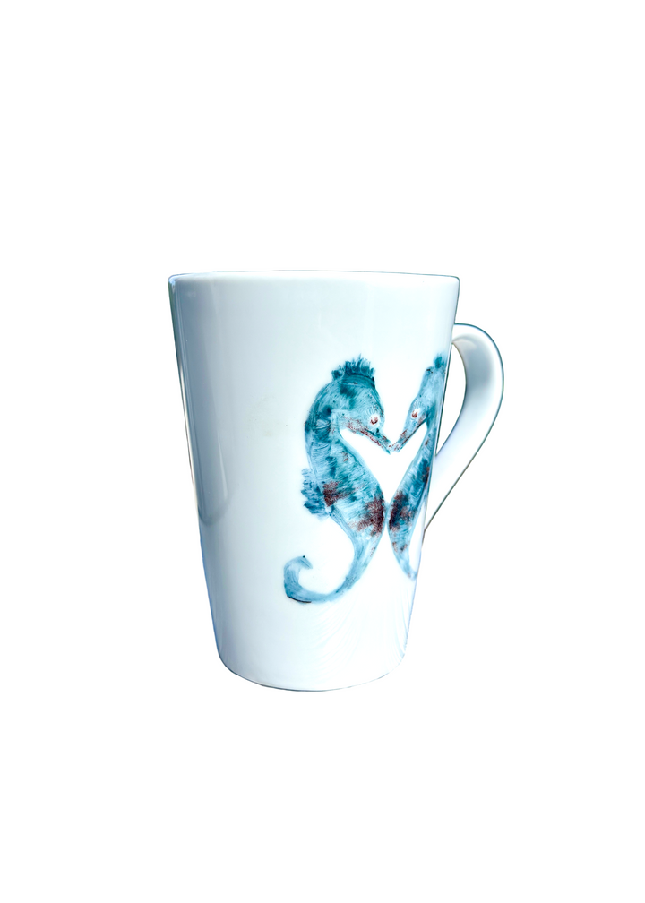 Coastal Seahorses Mug in Blue