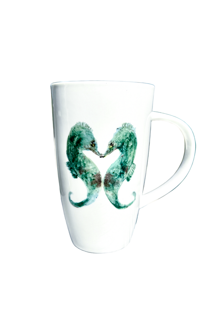 Coastal Green Seahorses Mug