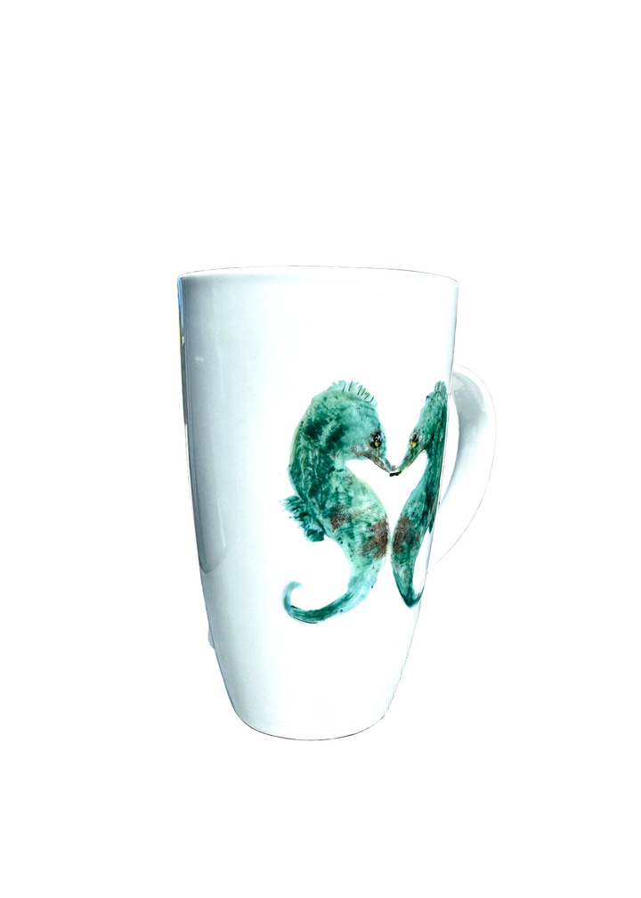 Coastal Green Seahorses Mug
