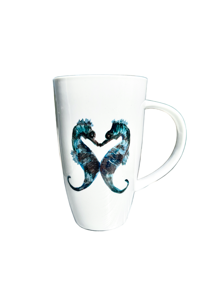 Coastal Mug with Double Seahorse
