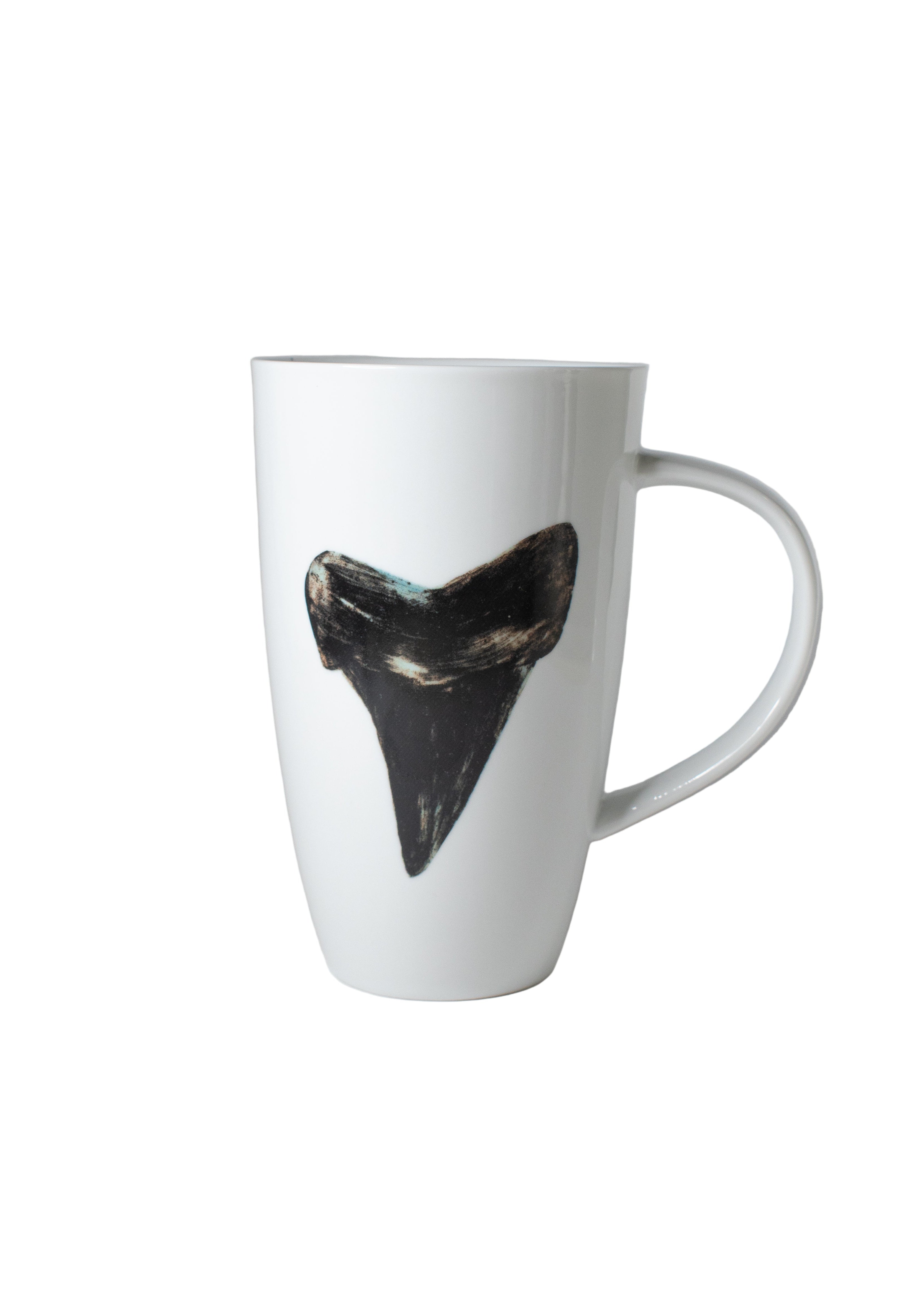 Shark Tooth Porcelain Ceramic Latte Coffee Tea Mug