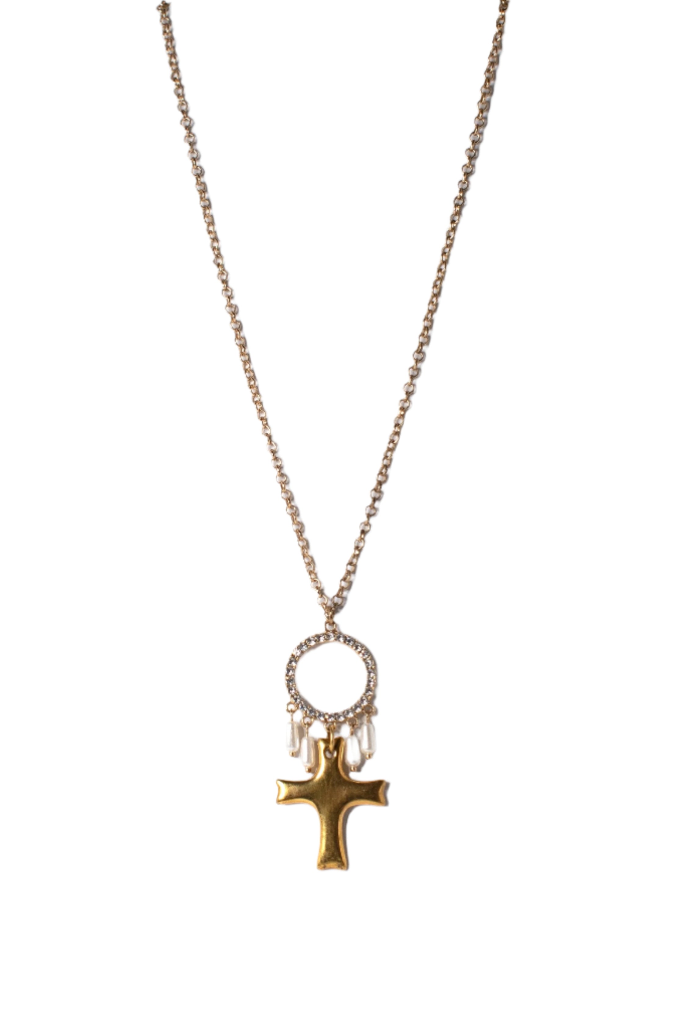 Cross Necklace Gold Chain Charms