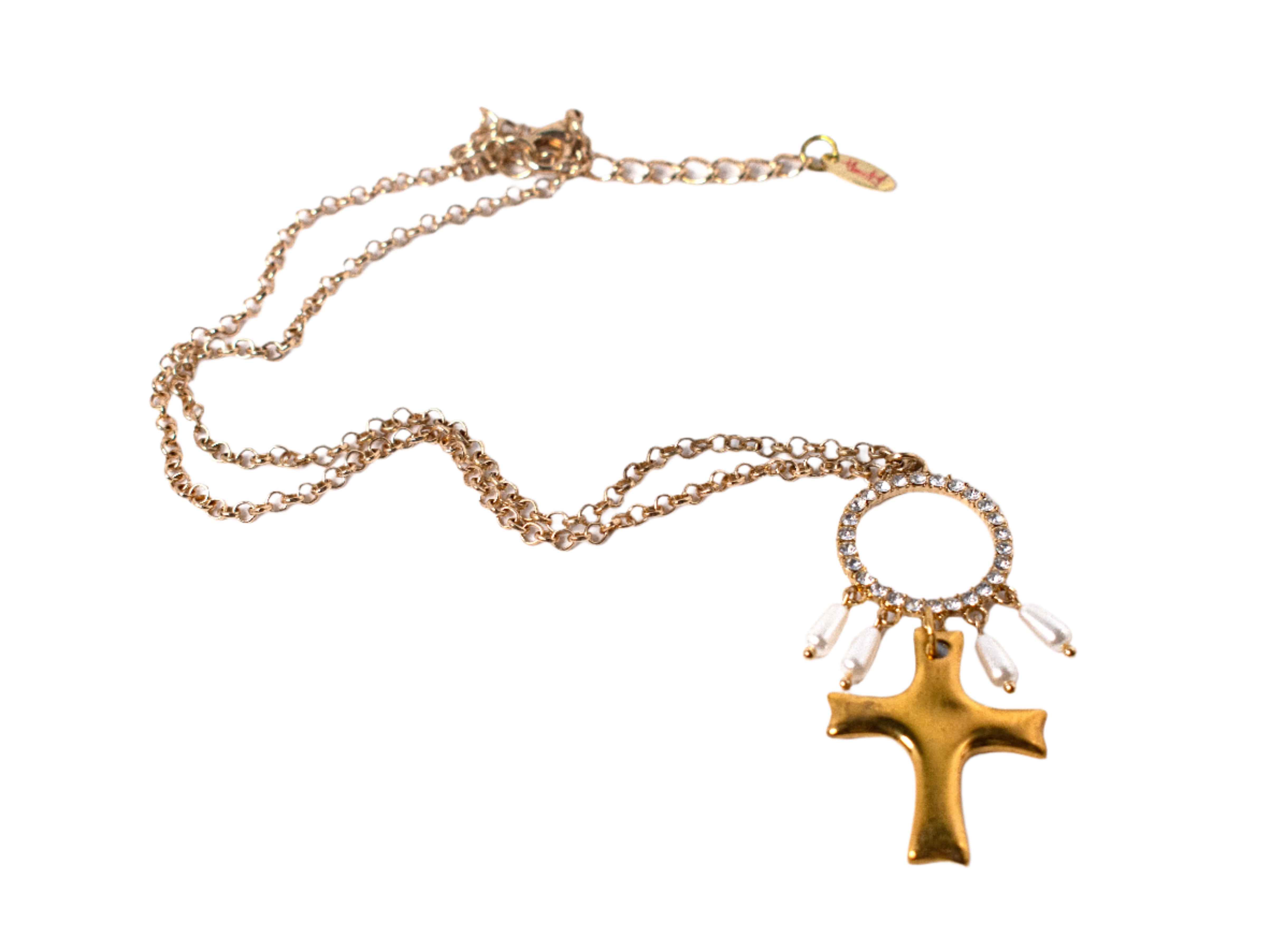 Cross Necklace Gold Chain Charms