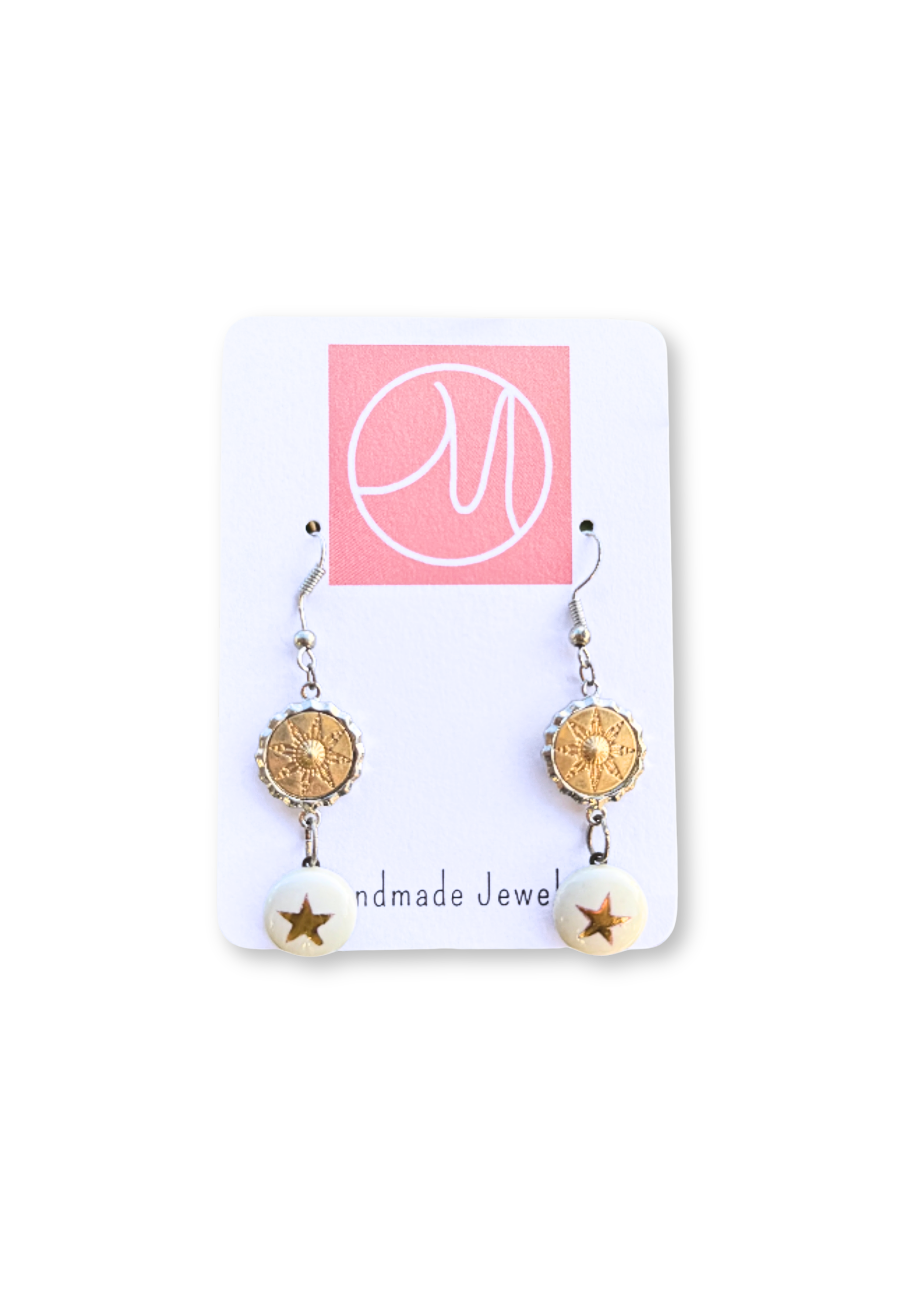 Star Porcelain Dangle Earrings