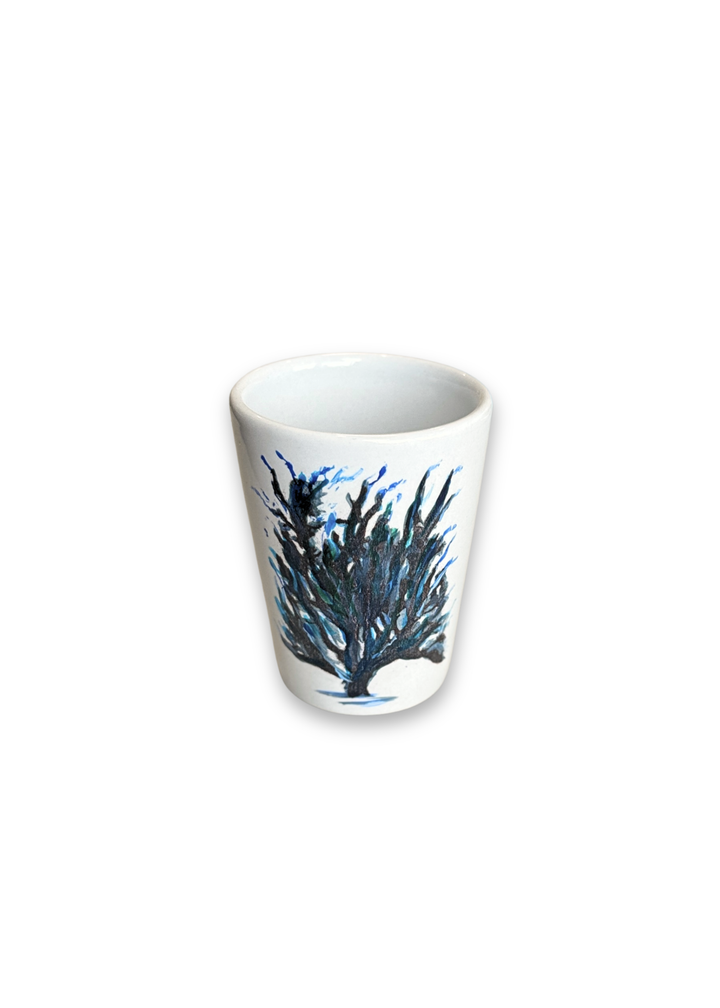 Coastal Coral Porcelain Ceramic Shot Glass