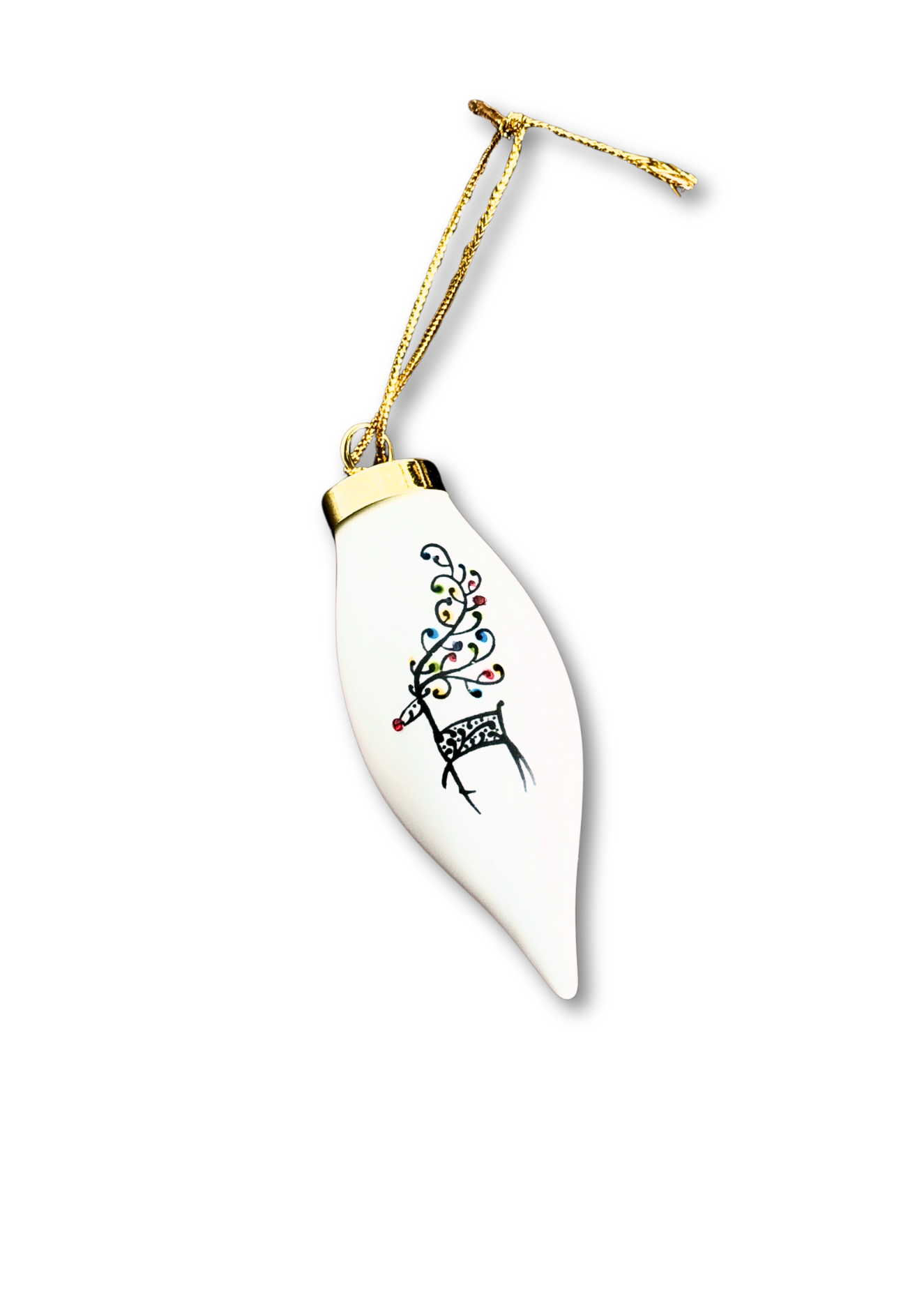 Reindeer Teardrop Ornament