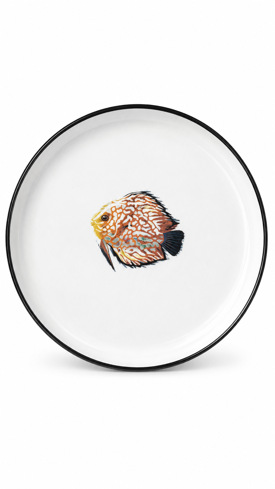 Tropical Fish Appetizer Plate – Coastal Porcelain Serving Plate