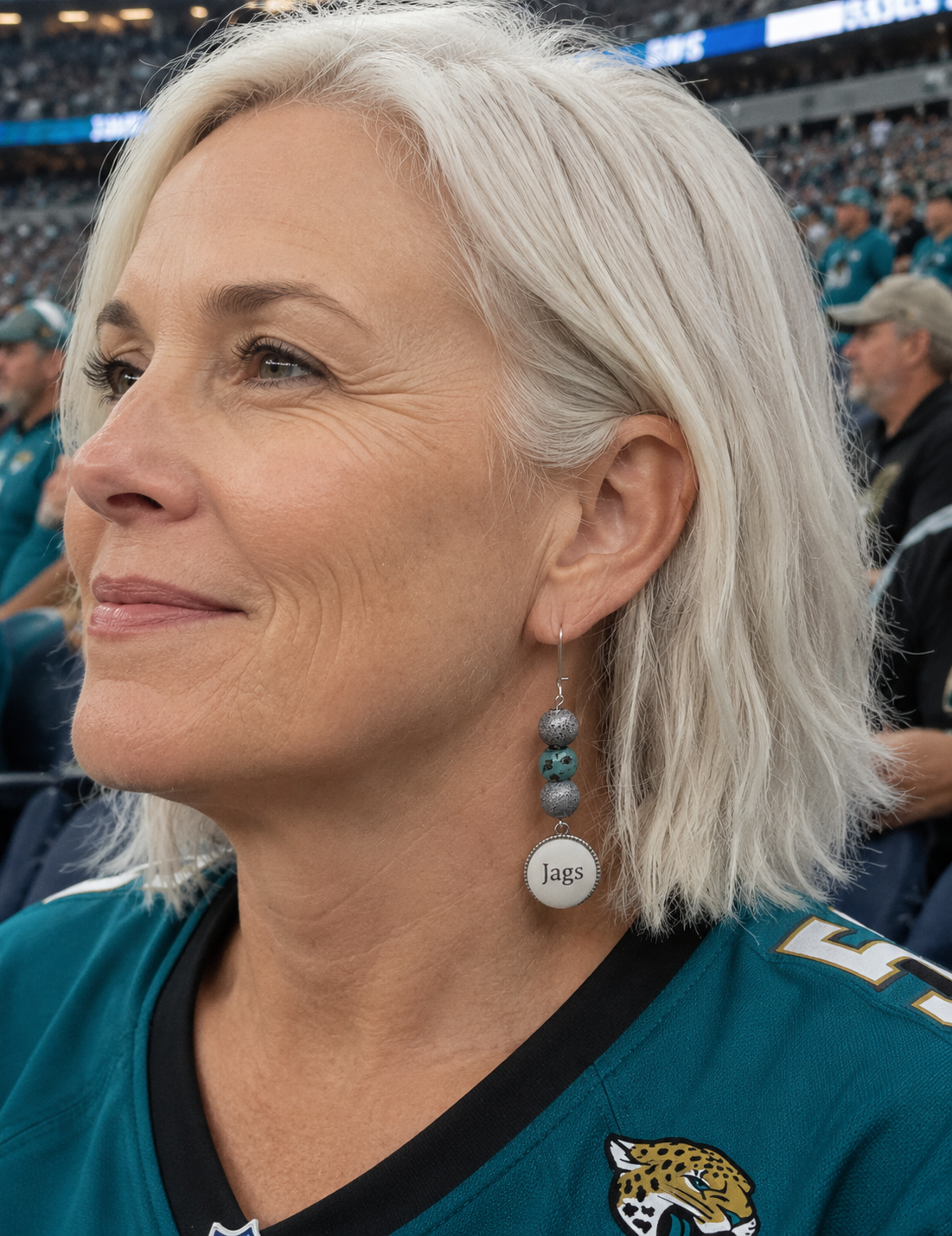 Jacksonville Jaguars Beaded Dangle Earrings