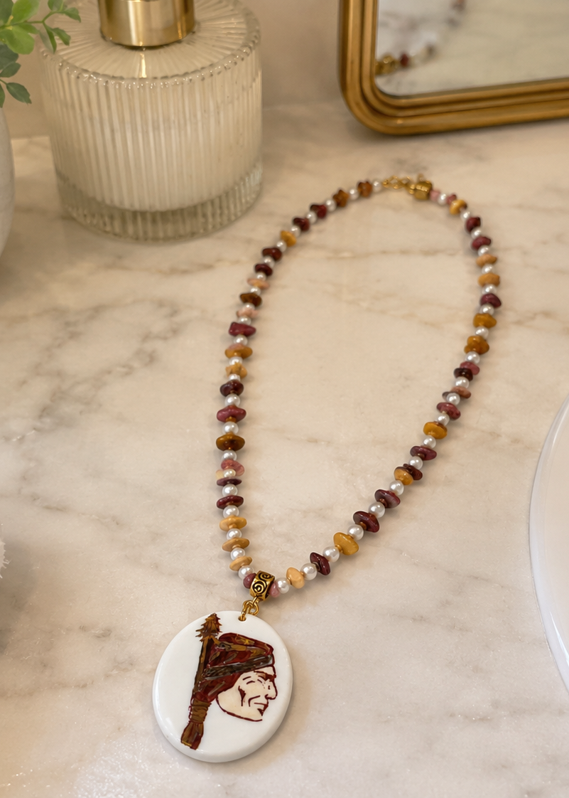 Florida State Seminoles Hand-Painted Porcelain Pendant Necklace
