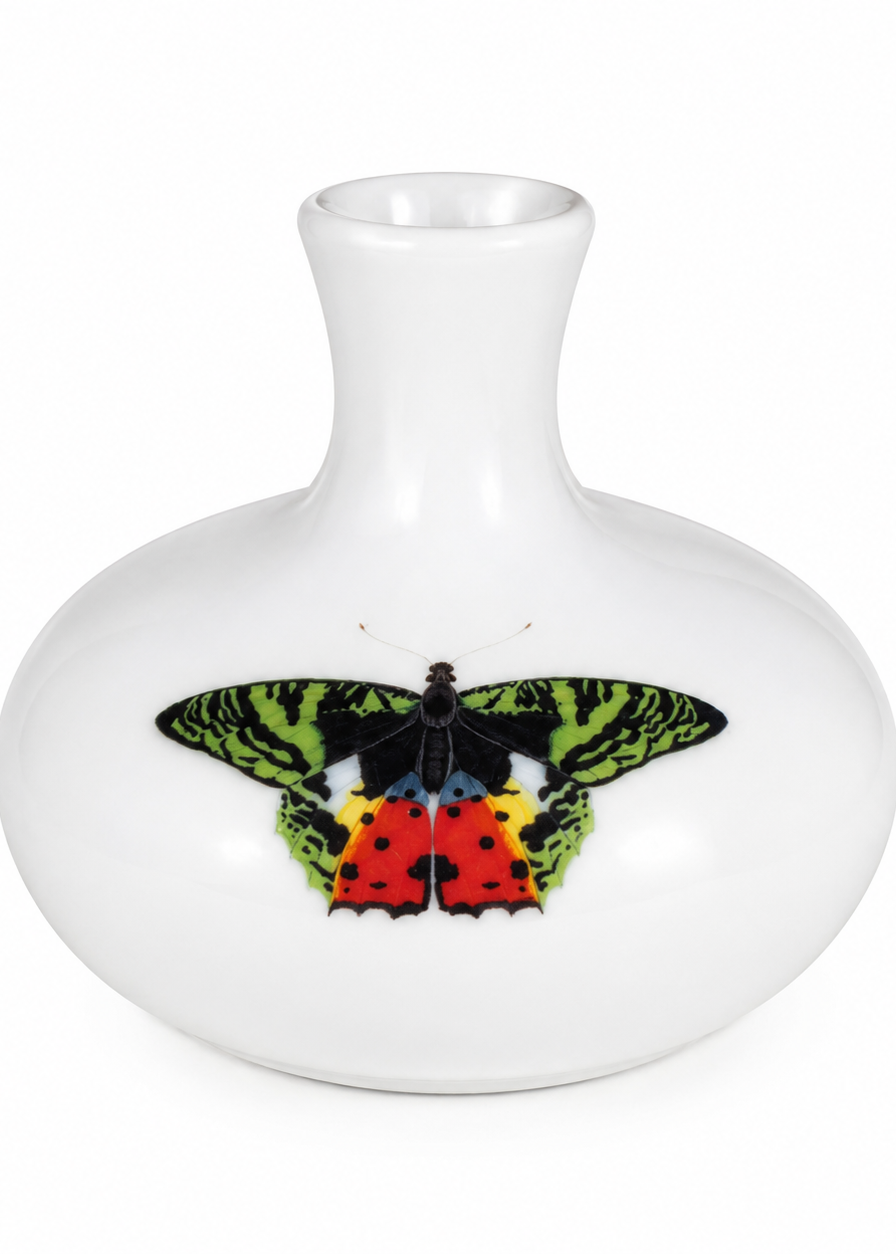 Butterfly Porcelain Bud Vase