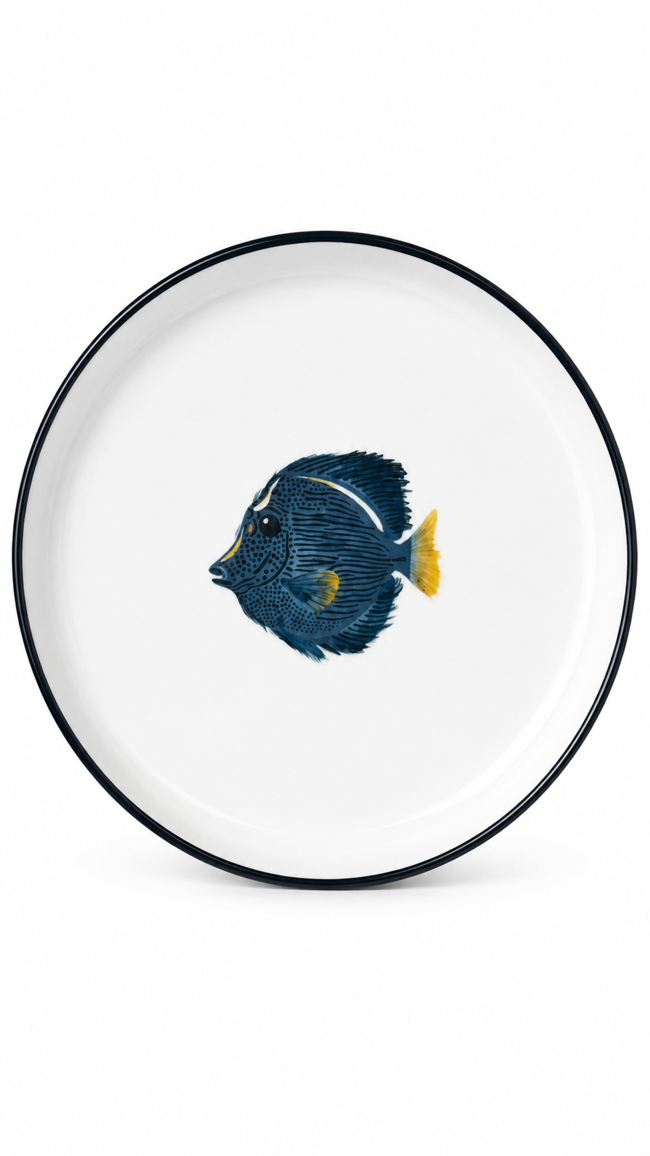 Blue Tang Fish Appetizer Plate – Coastal Porcelain Accent Plate