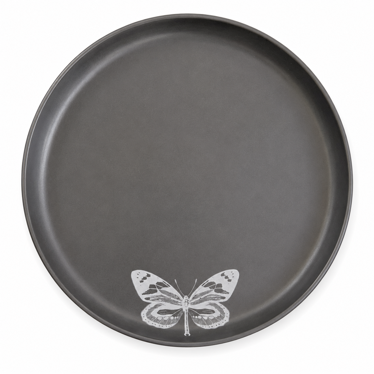Black Butterfly Salad/Appetizer Plates– Elegant Nature-Inspired Tableware