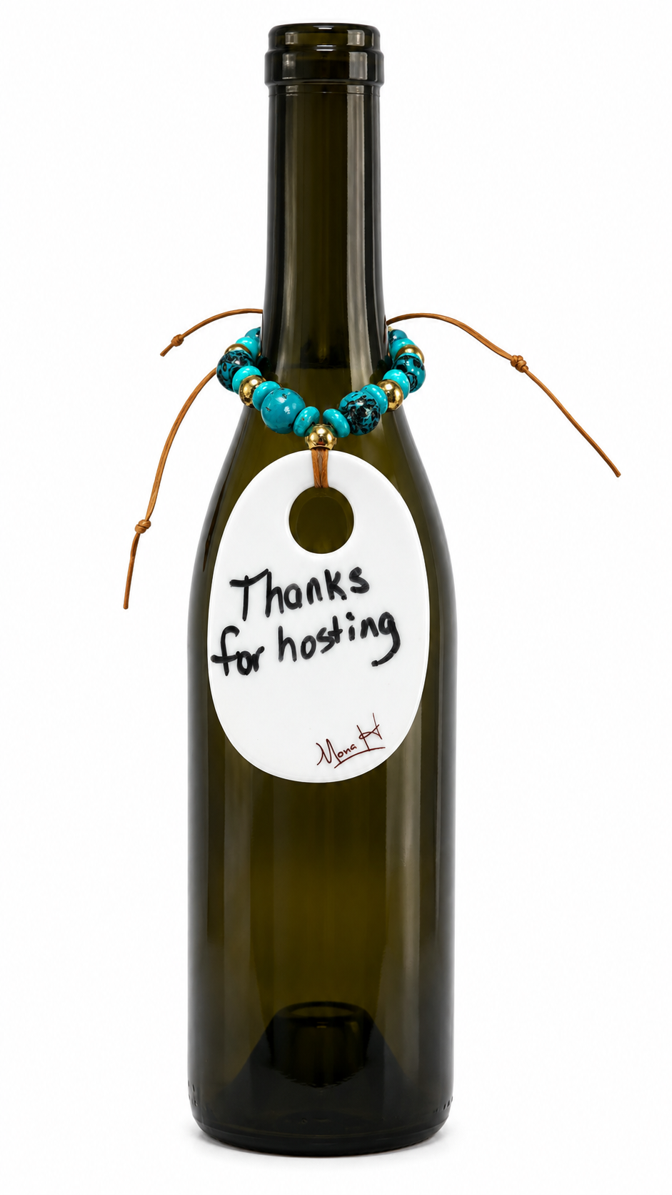 Jaguar “Thanks for Hosting” Porcelain Wine Bottle Tag