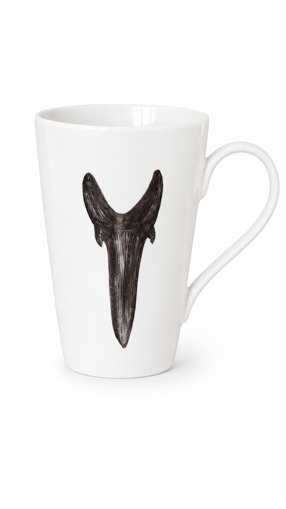 Hand-Painted Porcelain Coffee Mug – Rustic Coastal Coffee Cup | Made by Mona H