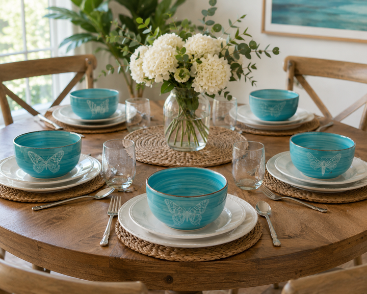 Butterfly Breeze Turquoise Bowl Collection