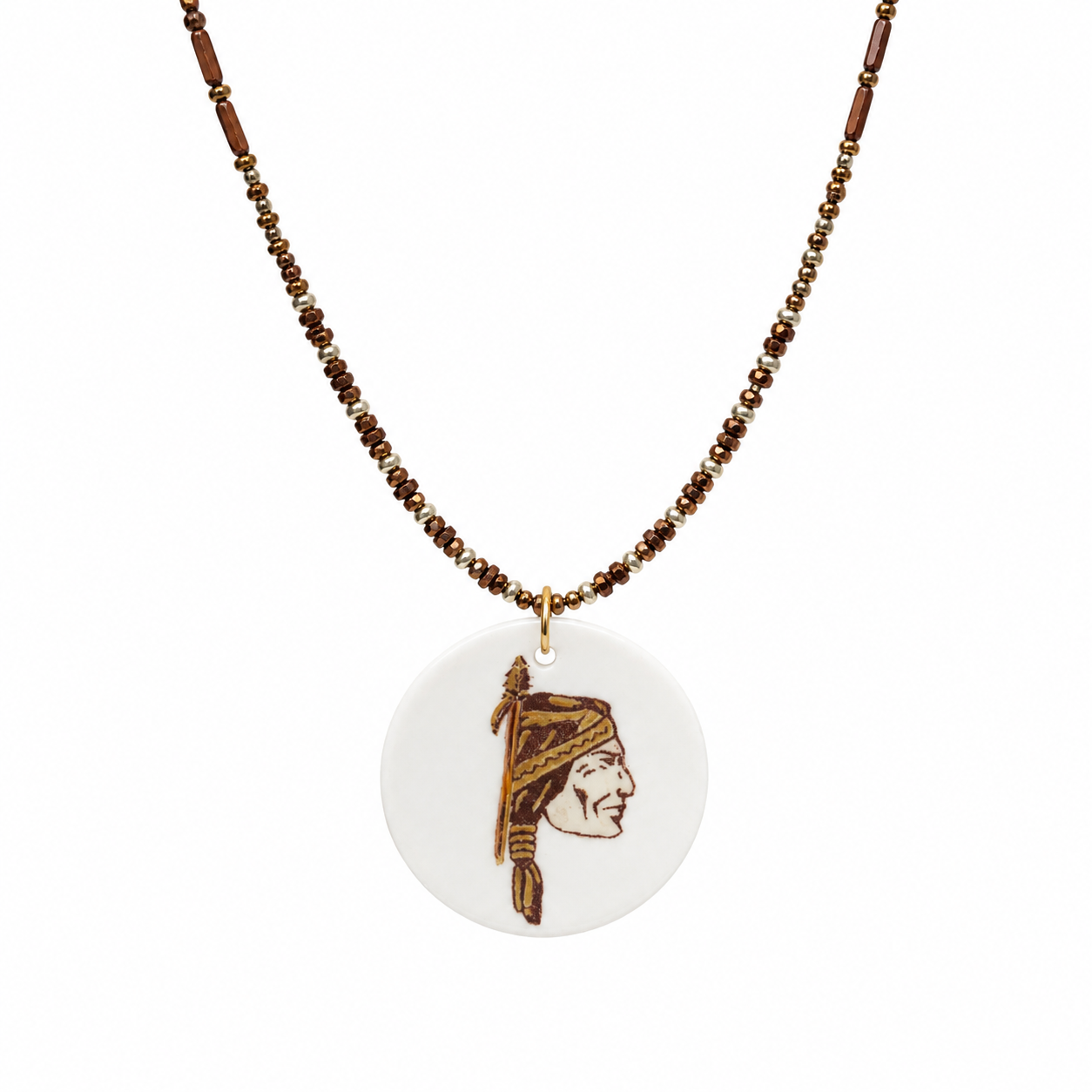 Florida State Seminoles Hand-Painted Porcelain Pendant Necklace