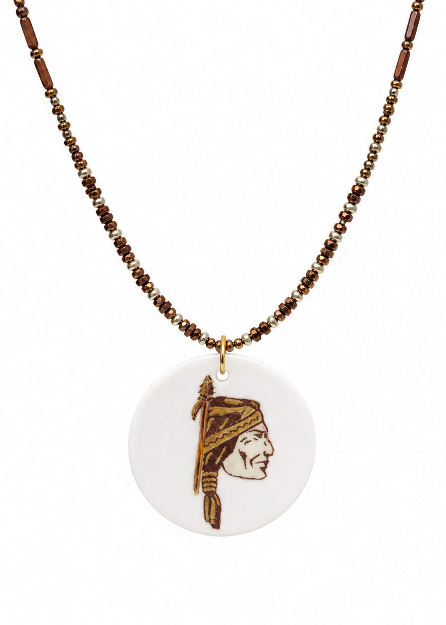 Florida State Seminoles Hand-Painted Porcelain Pendant Necklace