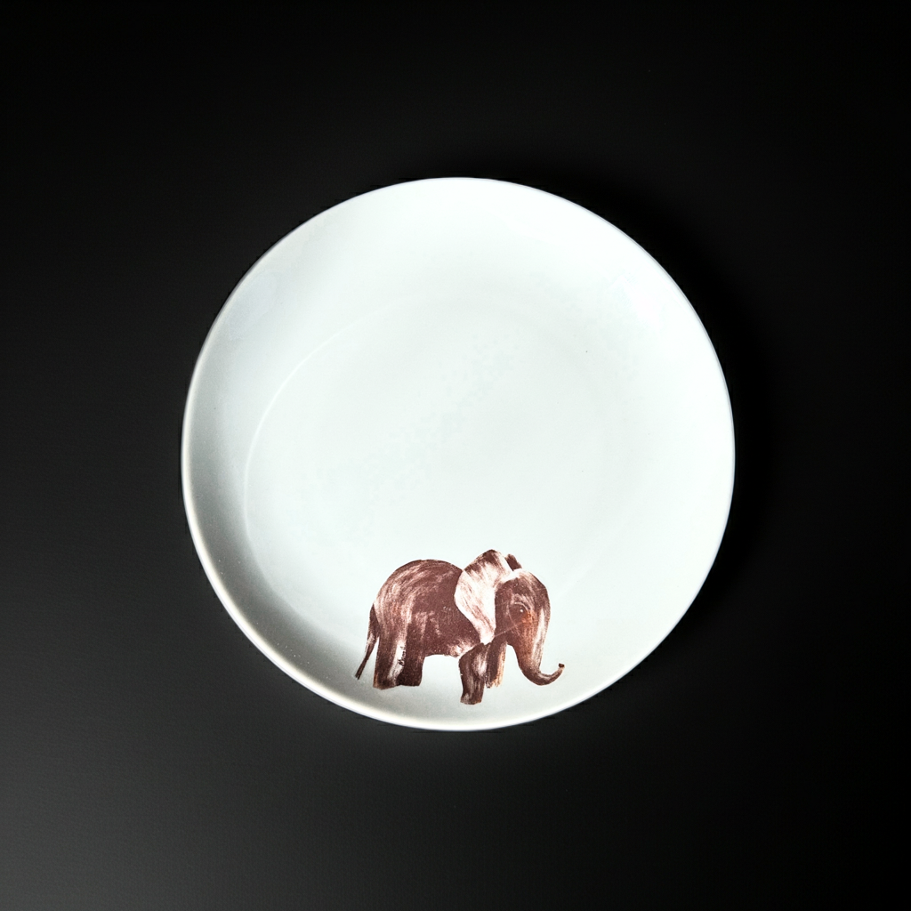 Alabama Elephant 8 " Porcelain Serving Plate