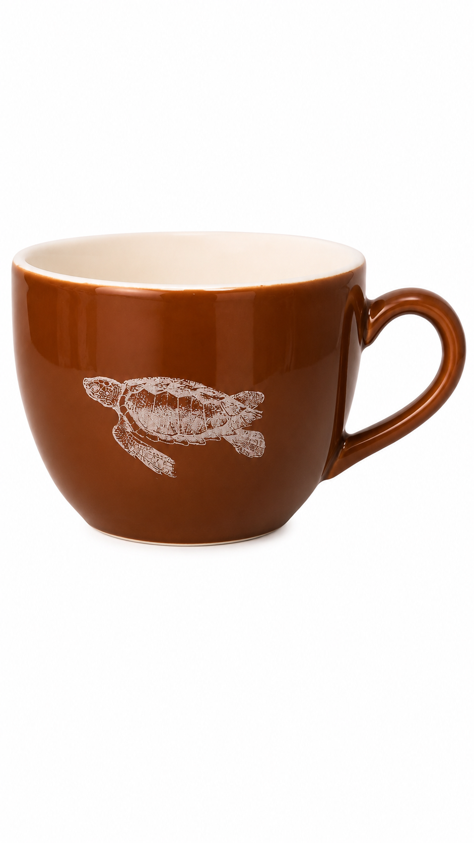 Coastal Sea Turtle Ceramic Mug Set of 2