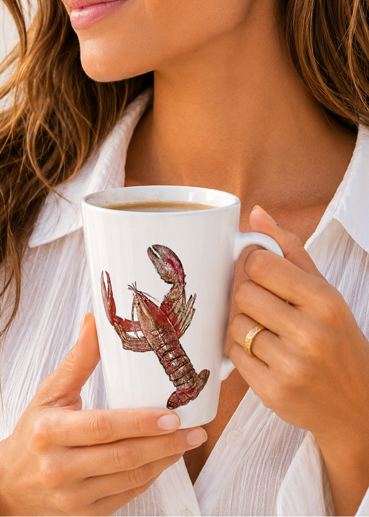 Coastal Lobster Porcelain Coffee and Tea Mug