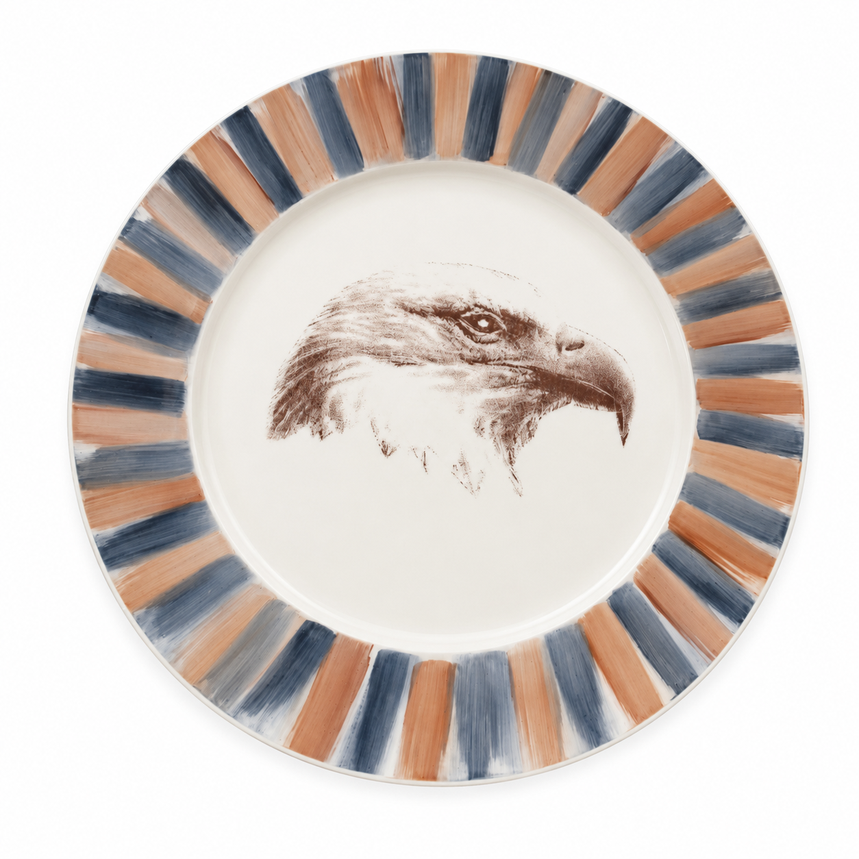 War Eagle Hand-Painted Eagle Porcelain Tailgate Plate