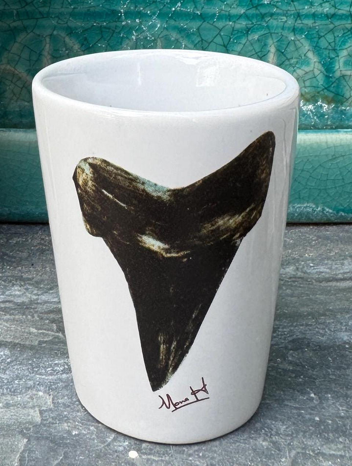 Shark Tooth Shot Glass, Ocean Inspired Barware, Beach Lover Gift, Nautical Decor, Coastal Drinkware, Sea Life Party Favor