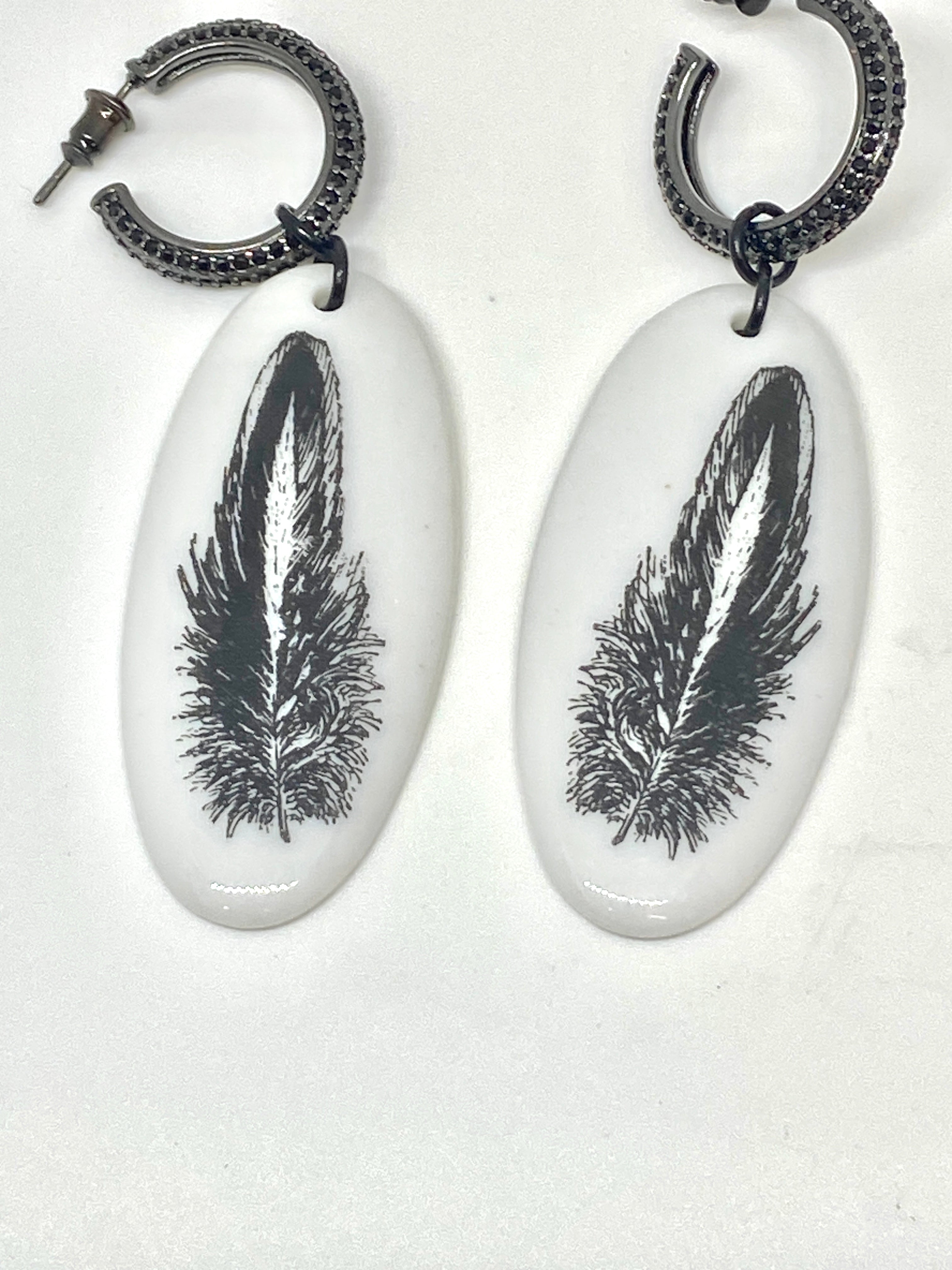 A gift for her, gift for the feather lover, Feather Earrings