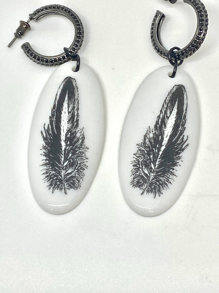 Feather Earrings A gift for her, gift for the feather lover, Feather Earrings