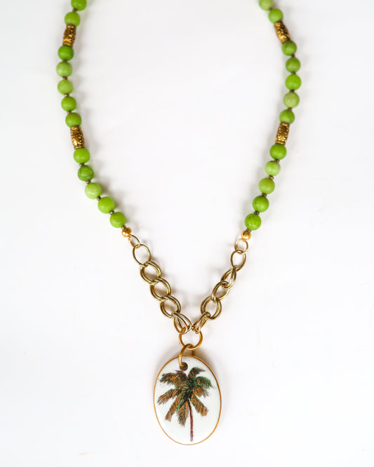 Palm Tree pendant Necklace