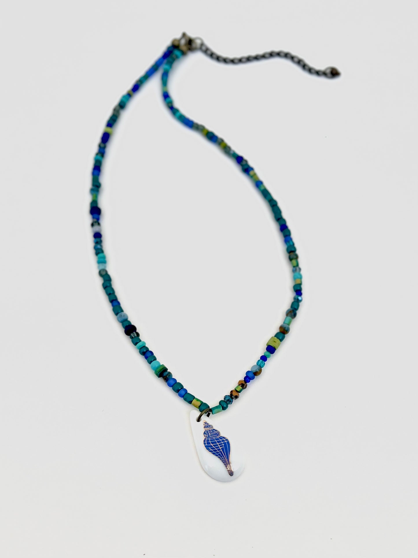 Royal Blue Shelly Necklace