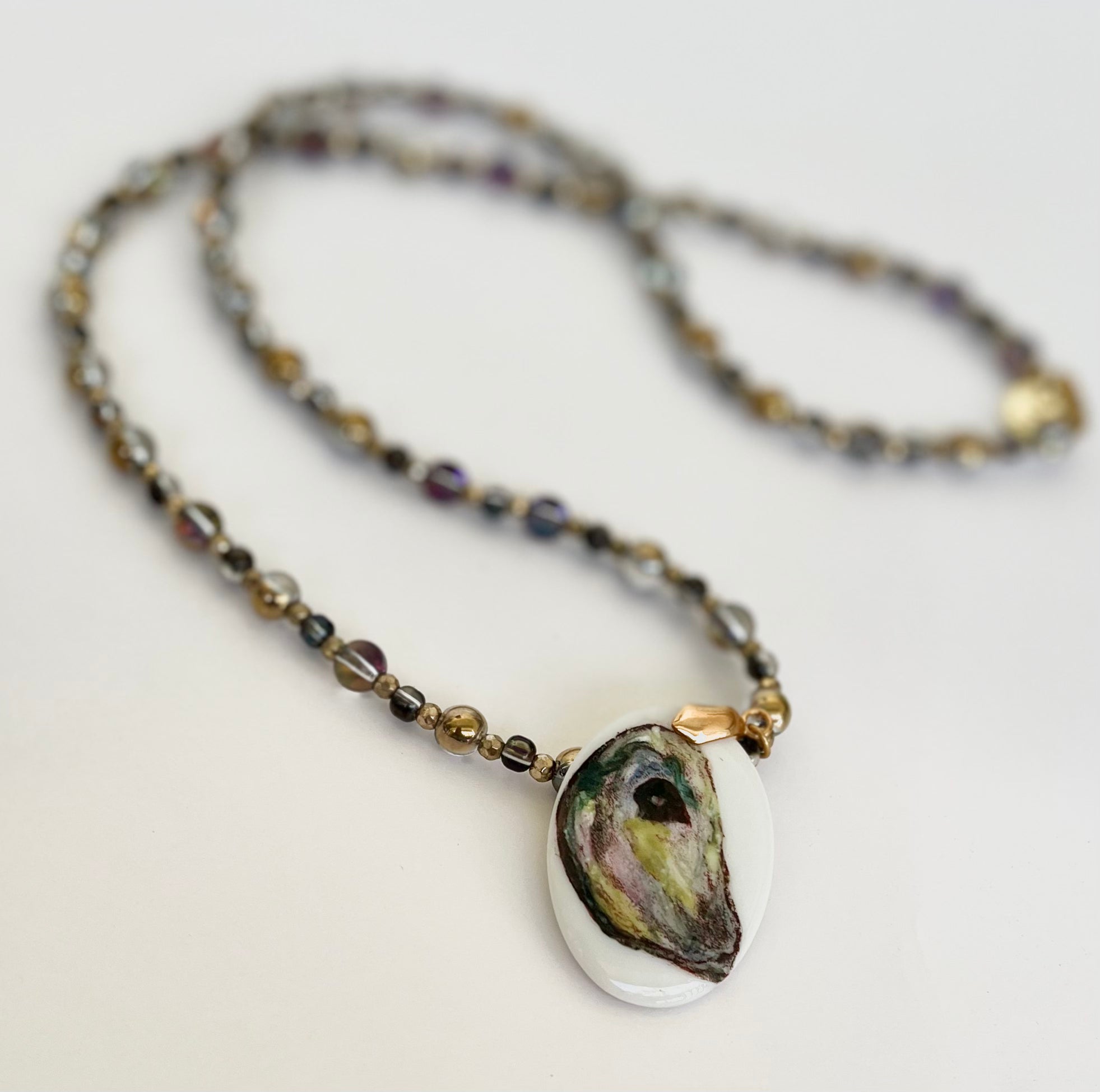A gift for mom, Oyster Shell Necklace