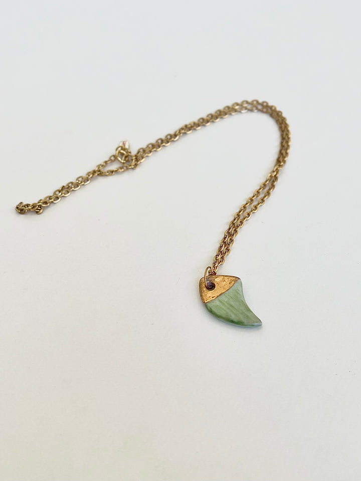 Coastal Necklace With A Porcelain Pendant